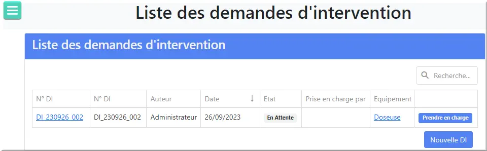Demandes d'intervention