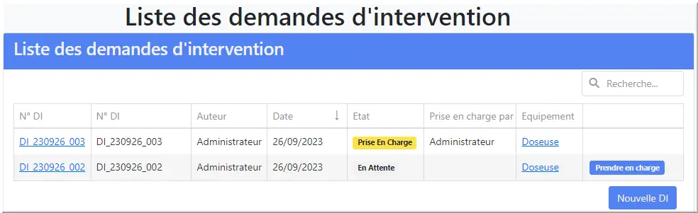 DI prise en charge